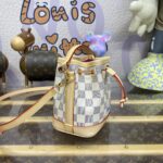Replica Louis Vuitton Nano Noe White Grid - high-quality designer bag dupe