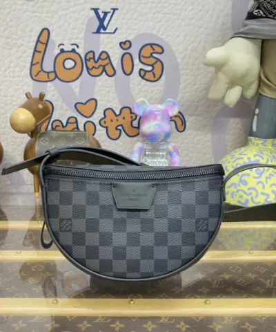 Replica Louis Vuitton Moon Crossbody Black Grid - 1:1 premium replica handbag