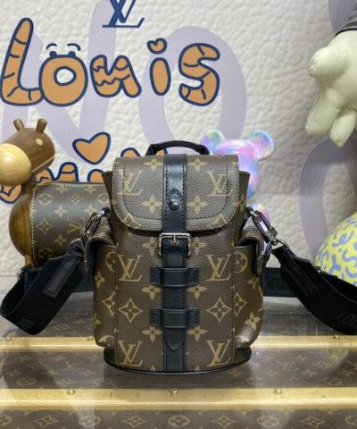 Replica Louis Vuitton Nano Christopher Backpack Brown - top-grade luxury bag dupe