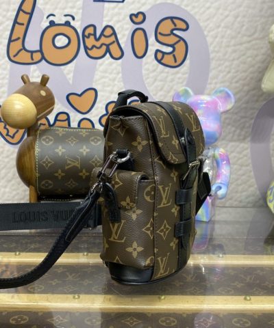 Replica Louis Vuitton Nano Christopher Backpack Brown - designer handbag clone