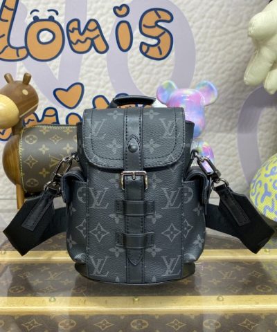 Fake Louis Vuitton Nano Christopher Backpack Black - elite factory replica handbag