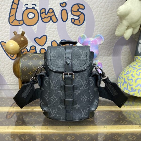 Replica Louis Vuitton Nano Christopher Backpack Black