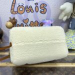 Replica Louis Vuitton Speedy Bandouliere 25 White Wool
