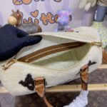 Replica Louis Vuitton Speedy Bandouliere 25 White Wool - 1:1 premium replica handbag