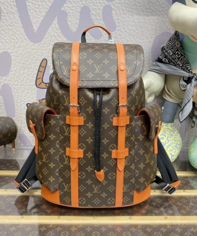 Fake Louis Vuitton Christopher Backpack Orange - affordable luxury replica bag