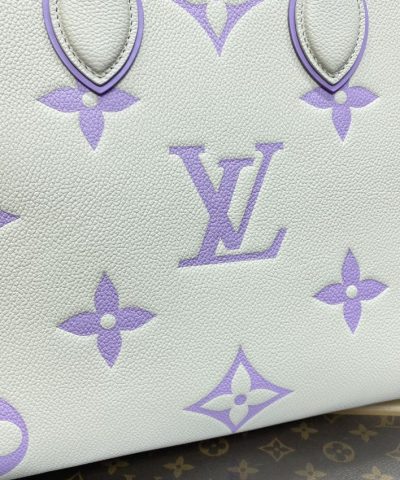 Fake LV Onthego White Purple - best quality fake designer bag