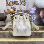 Replica Louis Vuitton Nano Noe White Purple