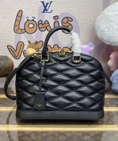 Fake Louis Vuitton Alma PM Black - elite factory replica handbag