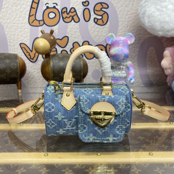 Replika Louis Vuitton Speedy Nano Denim New