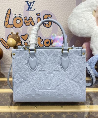 Fake LV Onthego PM Sky Blue - elite factory replica handbag