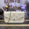 Replica Louis Vuitton Félicie Pochette White Pink - best quality fake designer bag