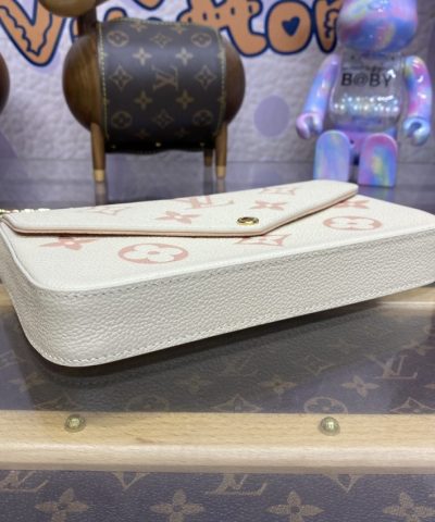 Replica Louis Vuitton Félicie Pochette White Pink - premium superclone handbag