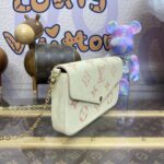 Replica Louis Vuitton Félicie Pochette White Pink - 1:1 premium replica handbag