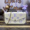 Replica Louis Vuitton Felicie Pochette White Purple - ultra-realistic fake purse