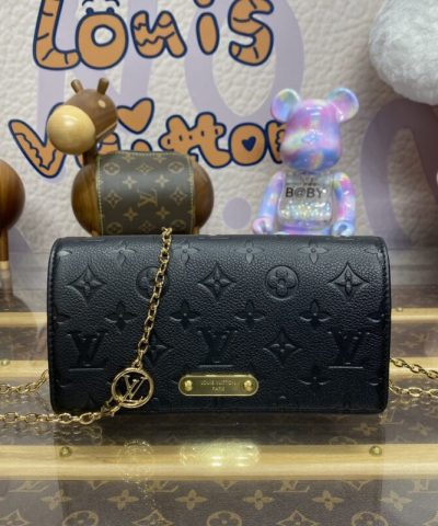 Fake Louis Vuitton Wallet On Chain Lily Black - 1:1 premium replica handbag