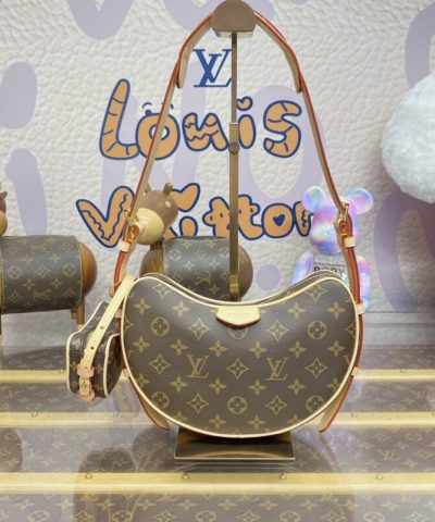 Fake Louis Vuitton Croissant Brown - affordable luxury replica bag
