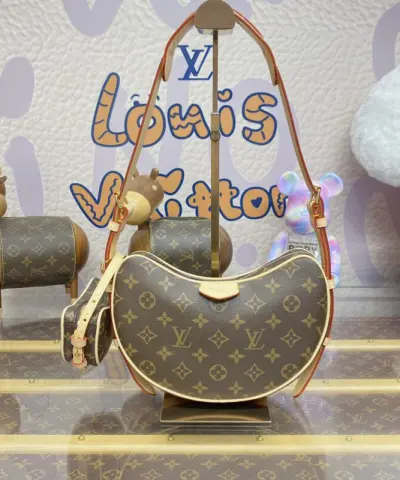 Fake Louis Vuitton Croissant Brown - affordable luxury replica bag