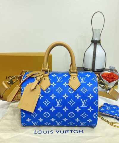 Replica Louis Vuitton Speedy P9 Bandouliere 25 Blue - top-grade luxury bag dupe