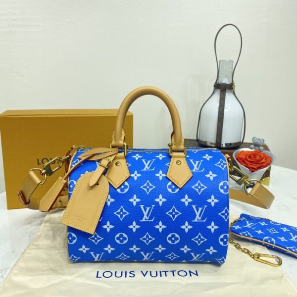 Replica Louis Vuitton Speedy P9 Bandouliere 25 Blue - top-grade luxury bag dupe