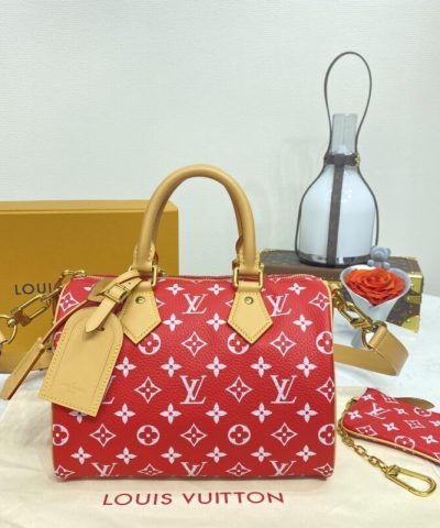 Replica Louis Vuitton Speedy P9 Bandouliere 25 Red - best quality fake designer bag