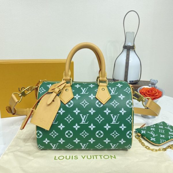 Replica Louis Vuitton Speedy P9 Bandouliere 25 Green - top-grade luxury bag dupe