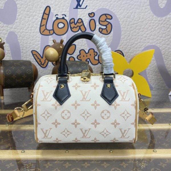 Replica Louis Vuitton Speedy Bandouliere Beige - affordable luxury replica bag