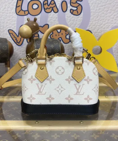 Fake Louis Vuitton Alma Nano White - designer handbag clone