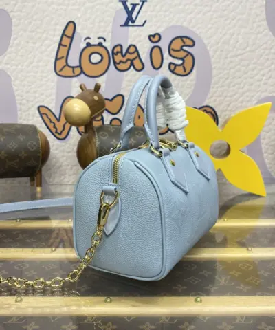 Replica Louis Vuitton Speedy Bandouliere 20 Sky Blue - elite factory replica handbag