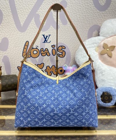 Replica Louis Vuitton Carry All MM Denim - designer handbag clone