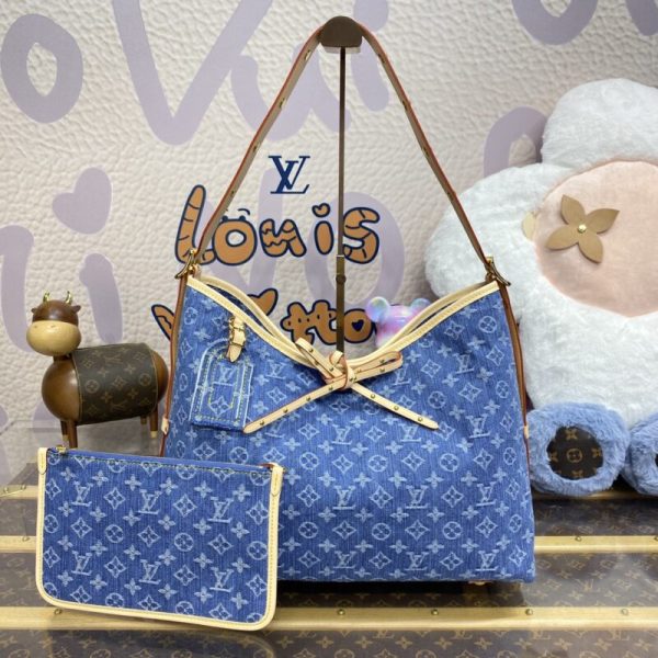 Replica Louis Vuitton Carry All MM Denim - premium superkloon handtas