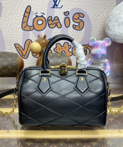 Fake Louis Vuitton Speedy Bandouliere 20 Black - high-end replica designer purse