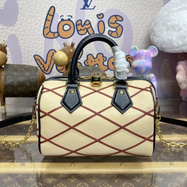 Replica Louis Vuitton Speedy Bandouliere 20 Beige - high-quality designer bag dupe