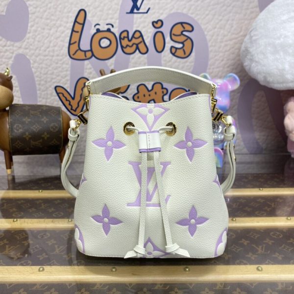 Replica Louis Vuitton Neonoe Bb Bag White – Purple