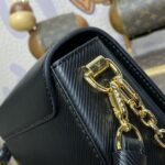 Replica Louis Vuitton Twist West Pochette nera - borsa replica premium 1:1
