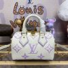 Replica Louis Vuitton Speedy Bandouliere 20 White Purple - high-quality designer bag dupe