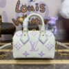 Replica Louis Vuitton Speedy Bandouliere 20 White Purple - premium superclone handbag