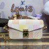 Replica Louis Vuitton Pochette Metis East West Pink Grid - top-grade luxury bag dupe