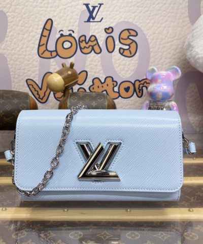 Fake Louis Vuitton Twist West Pochette Blue - top-grade luxury bag dupe