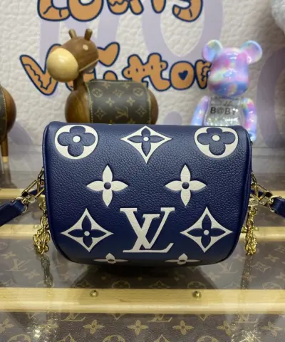 Replica Louis Vuitton Bumbag Mini Blue - ultra-realistic fake purse