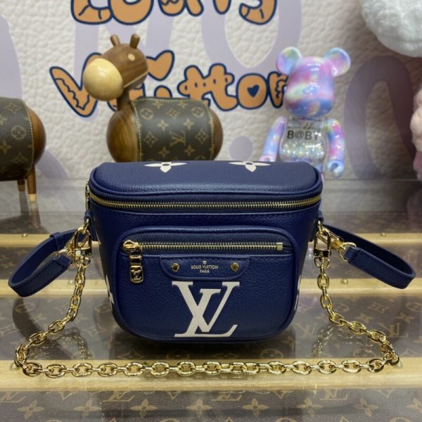 Replica Louis Vuitton Bumbag Mini Blue - premium superclone handbag