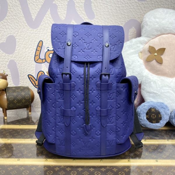 Replica Louis Vuitton Christopher Backpack Blue