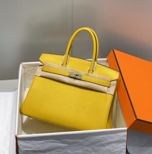 Fake Hermès Birkin Amber Yellow - top-grade luxury bag dupe