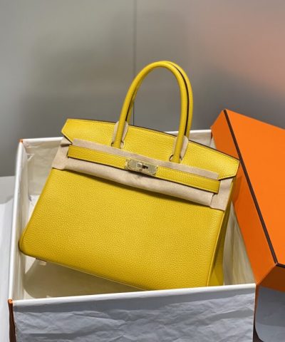 Fake Hermès Birkin Amber Yellow - top-grade luxury bag dupe
