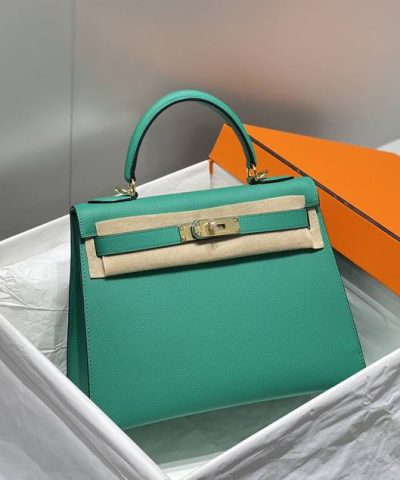 Fake Hermès Kelly Emperial Green - premium superclone handbag