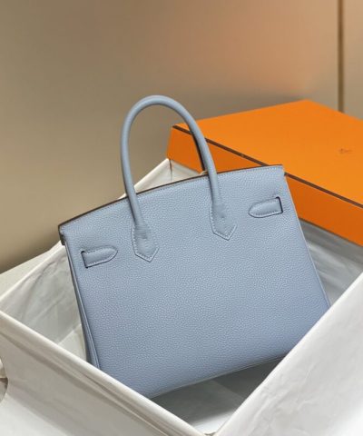 Replica Hermès Birkin Linen Blue - premium superclone handbag