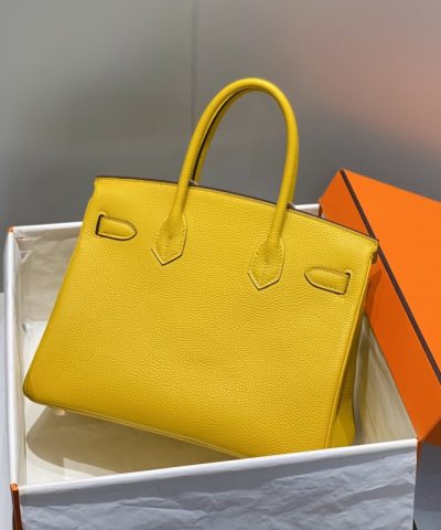 Fake Hermès Birkin Amber Yellow - premium superclone handbag