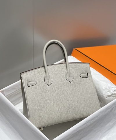 Fake Hermès Birkin Pearl Grey - top-grade luxury bag dupe