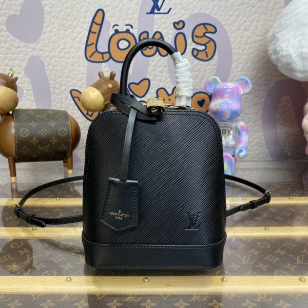 Replica Louis Vuitton Alma Backpack Black - premium superclone handbag