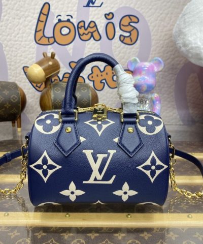 Replica Louis Vuitton Speedy Bandouliere 20 Blue - best quality fake designer bag