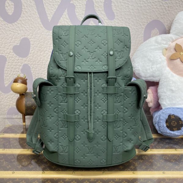 Réplica da Mochila Louis Vuitton Christopher Verde - réplica de bolsa de luxo de alta qualidade